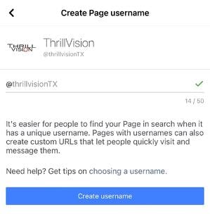 How to create your facebook vanity URL step 3